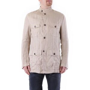 Husky Beige Linen Men's Coat